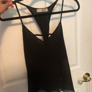 Black sheer tank top